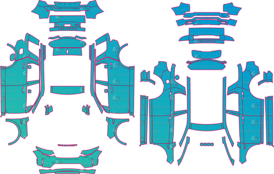 Land Rover Discovery Sport L550 Base (From 2020) SUV – pre-cut PPF pattern templates, instant digital download vector cut files (CDR, AI, PDF, SVG)