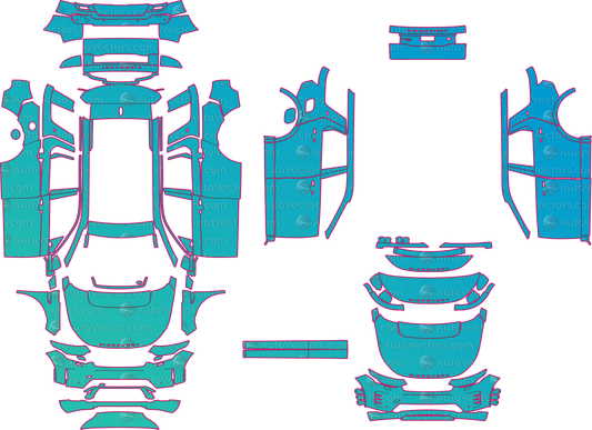 Land Rover Discovery Sport L550 R-Dynamic HSE (From 2019) SUV – pre-cut PPF pattern templates, instant digital download vector cut files (CDR, AI, PDF, SVG)