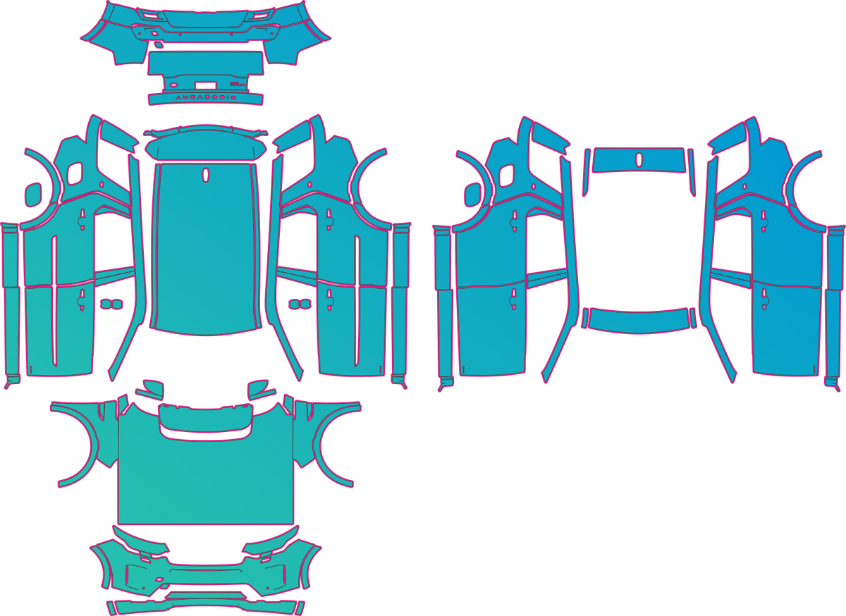 Land Rover Discovery Sport L550 S (From 2023) SUV – pre-cut PPF pattern templates, instant digital download vector cut files (CDR, AI, PDF, SVG)