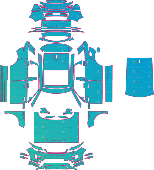 Land Rover Range Rover Evoque L551 R-Dynamic SE (From 2020) SUV – pre-cut PPF pattern templates, instant digital download vector cut files (CDR, AI, PDF, SVG)