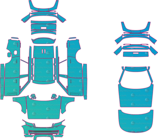Land Rover Range Rover L460 L SV (From 2023) SUV – pre-cut PPF pattern templates, instant digital download vector cut files (CDR, AI, PDF, SVG)