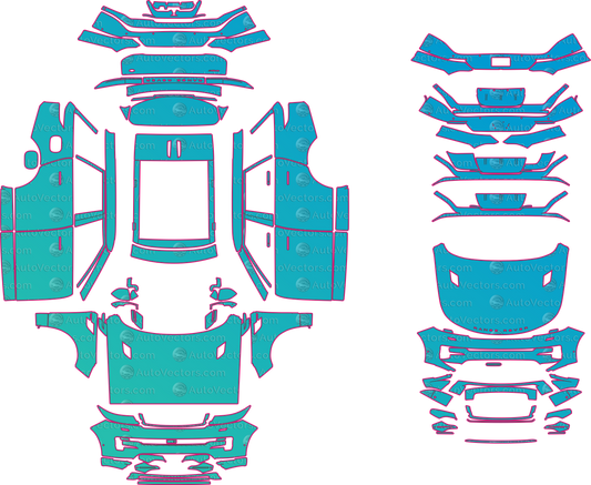 Land Rover Range Rover Sport L461 Autobiography (From 2023) SUV – pre-cut PPF pattern templates, instant digital download vector cut files (CDR, AI, PDF, SVG)