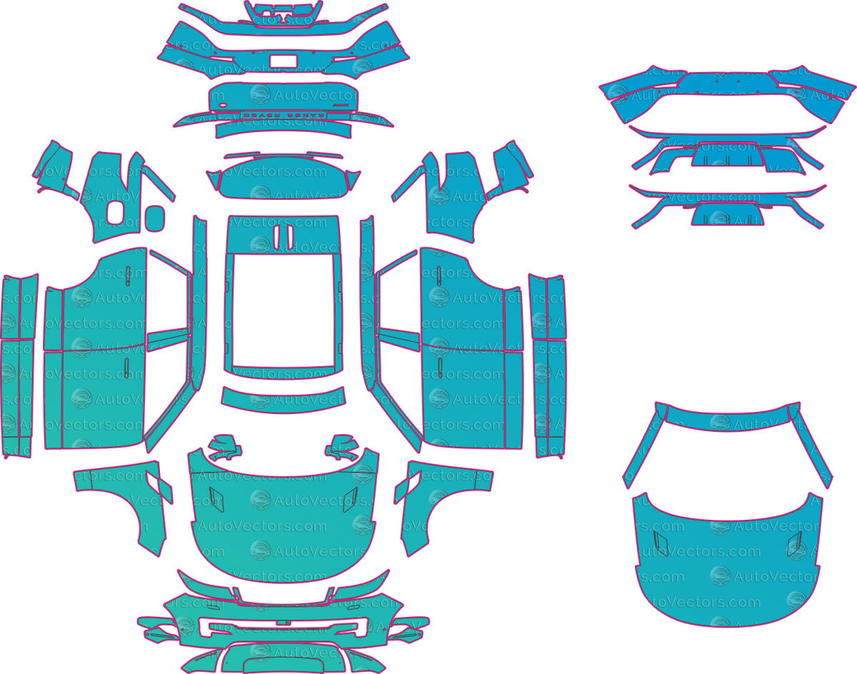 Land Rover Range Rover Sport L461 Base (From 2023) SUV – pre-cut PPF pattern templates, instant digital download vector cut files (CDR, AI, PDF, SVG)