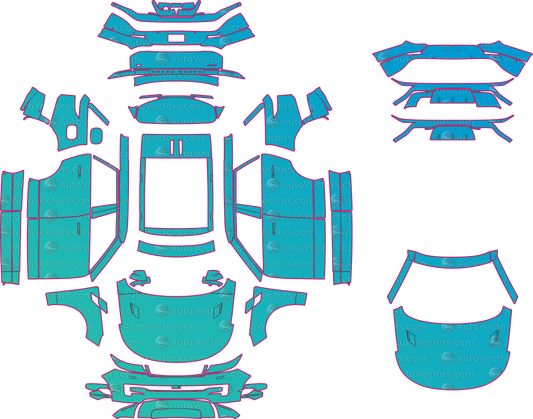 Land Rover Range Rover Sport L461 Base (From 2023) SUV – pre-cut PPF pattern templates, instant digital download vector cut files (CDR, AI, PDF, SVG)