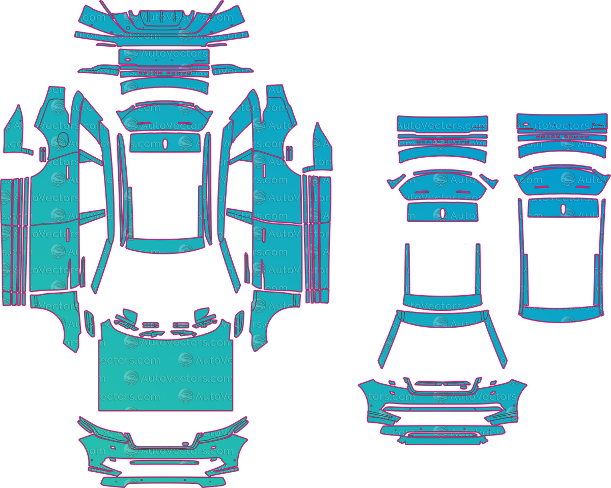 Land Rover Range Rover Velar L560 S (From 2023) SUV – pre-cut PPF pattern templates, instant digital download vector cut files (CDR, AI, PDF, SVG)