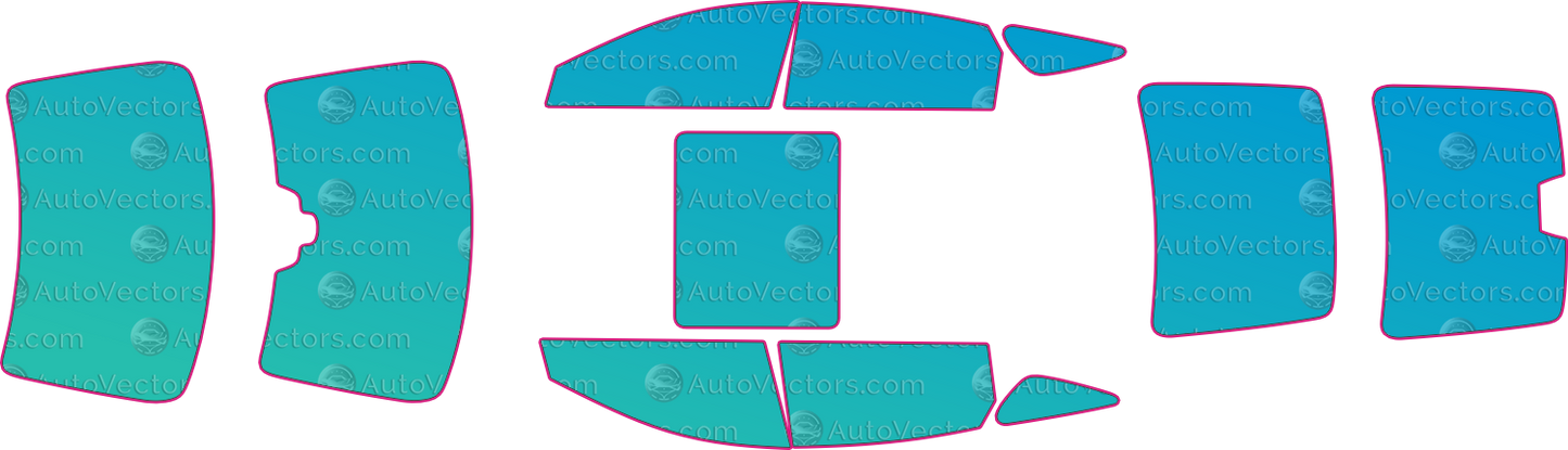 Lexus ES Base (From 2026) Sedan – window tint pre-cut templates, instant digital download vector cut files (CDR, AI, PDF, SVG)