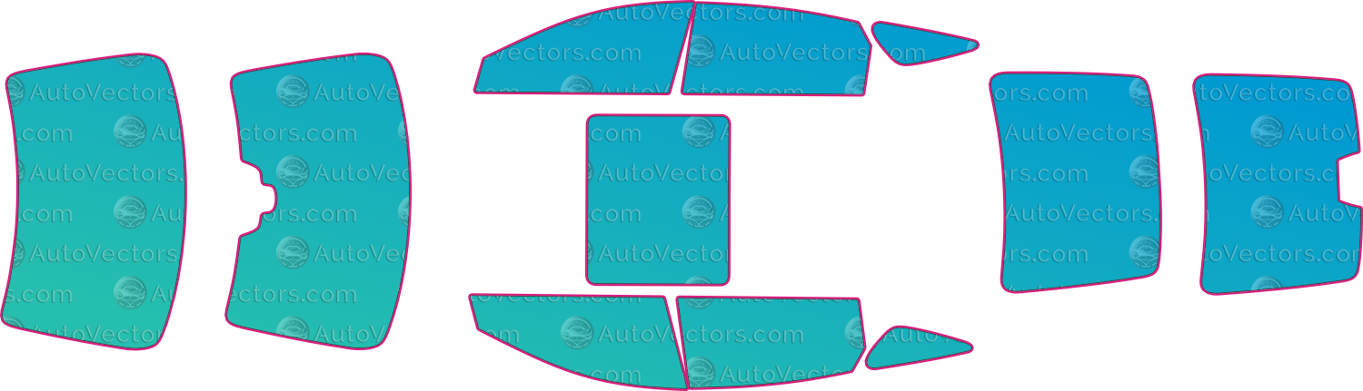 Lexus ES Base (From 2026) Sedan – window tint pre-cut templates, instant digital download vector cut files (CDR, AI, PDF, SVG)