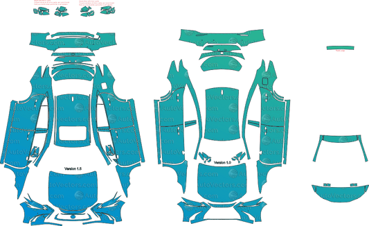 Lexus ES (From 2019) Sedan pre-cut PPF vector template download