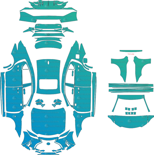 Lexus IS 350 F - Sport XE30 (From 2021) Sedan Pre - Cut PPF Pattern Templates pre - cut PPF template digital file download
