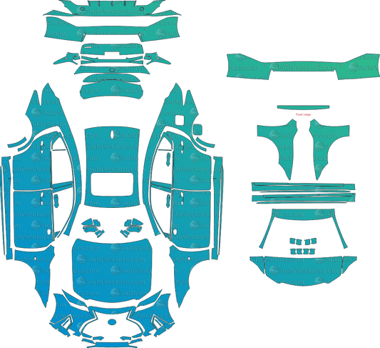 Lexus IS 500 F - Sport XE30 (From 2021) Sedan Pre - Cut PPF Pattern Templates pre - cut PPF template digital file download