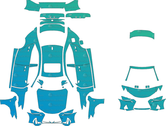 Lexus IS F - Sport (From 2017) Sedan pre-cut PPF vector template download