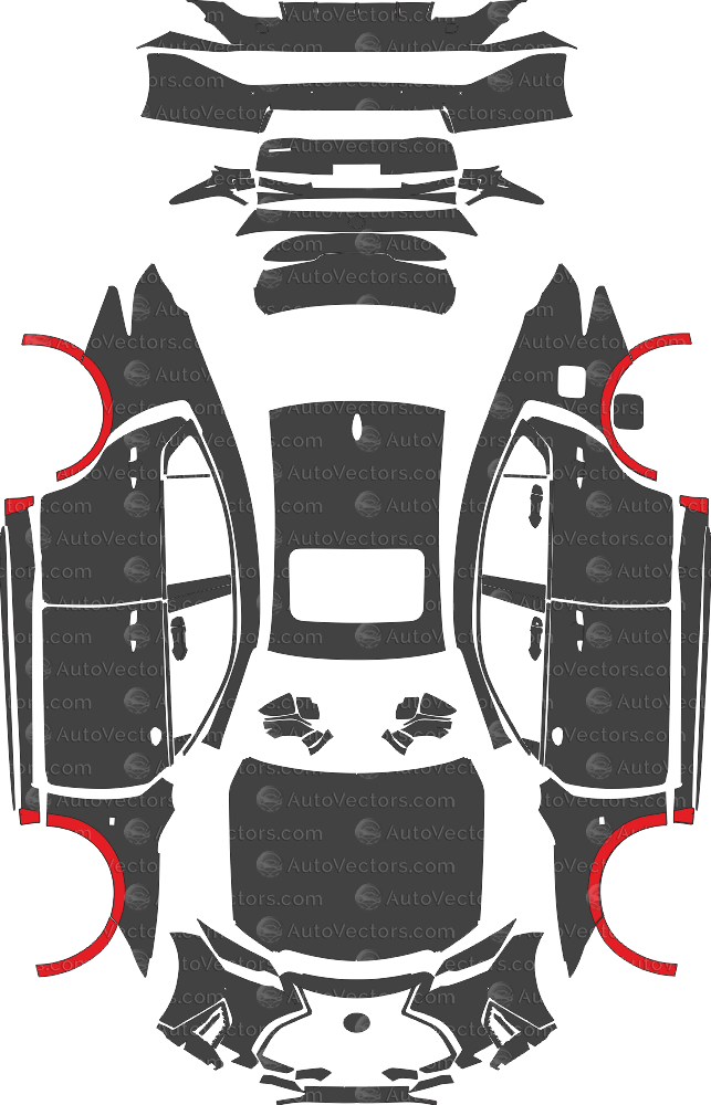 Lexus IS XE30 (From 2021) Sedan Arch Protection Kit Pre - Cut PPF Pattern Templates pre - cut PPF template digital file download