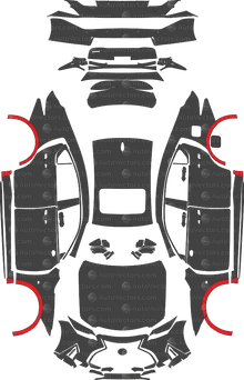 Lexus IS XE30 (From 2021) Sedan Arch Protection Kit Pre-Cut PPF Pattern Templates