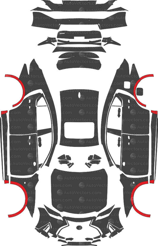 Lexus IS XE30 (From 2021) Sedan Arch Protection Kit Pre - Cut PPF Pattern Templates pre - cut PPF template digital file download