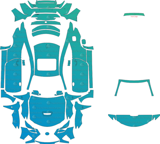 Lexus RC F (2015–2019) Coupe pre-cut PPF vector template download