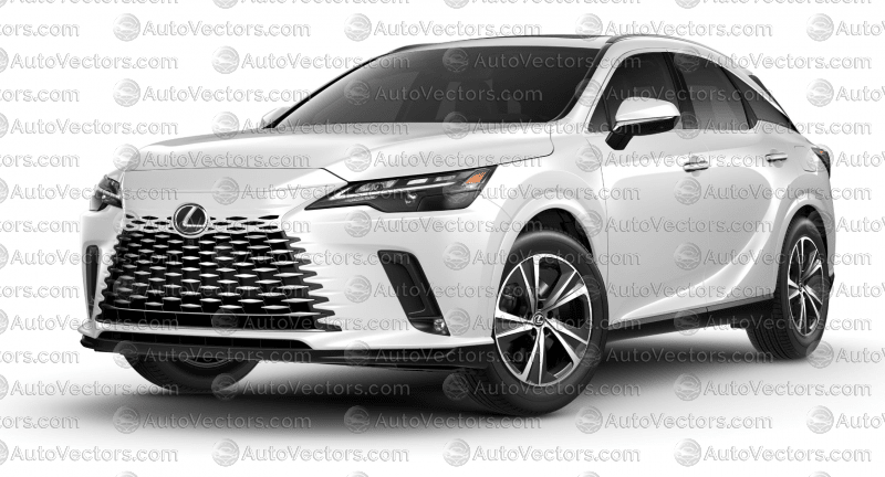 Lexus RX 450h+ XA50 (From 2023) SUV pre-cut PPF vector template download