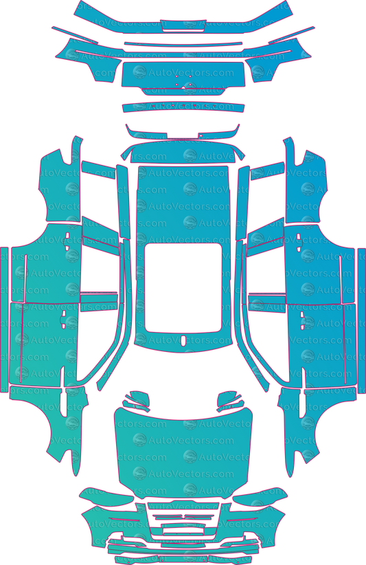Lincoln Navigator Base (From 2022) SUV – pre-cut PPF pattern templates, instant digital download vector cut files (CDR, AI, PDF, SVG)