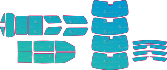 Lincoln Navigator Base (From 2025) SUV – window tint pre-cut templates, instant digital download vector cut files (CDR, AI, PDF, SVG)