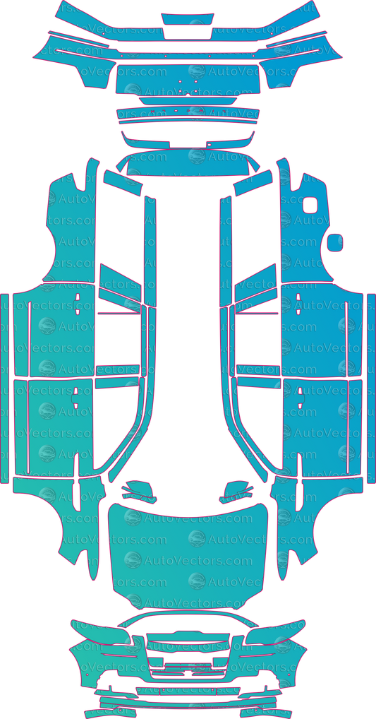 Lincoln Navigator Black Label L Extended (From 2022) SUV – pre-cut PPF pattern templates, instant digital download vector cut files (CDR, AI, PDF, SVG)