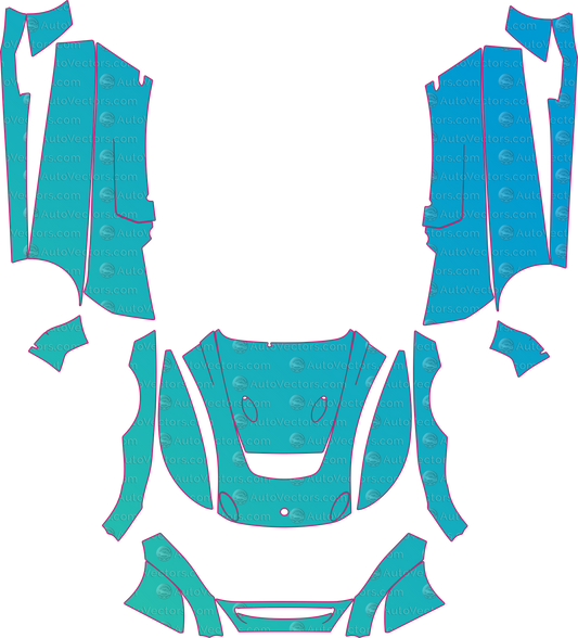 Lotus 2 Eleven US Track Ver (From 2008) Roadster – pre-cut PPF pattern templates, instant digital download vector cut files (CDR, AI, PDF, SVG)