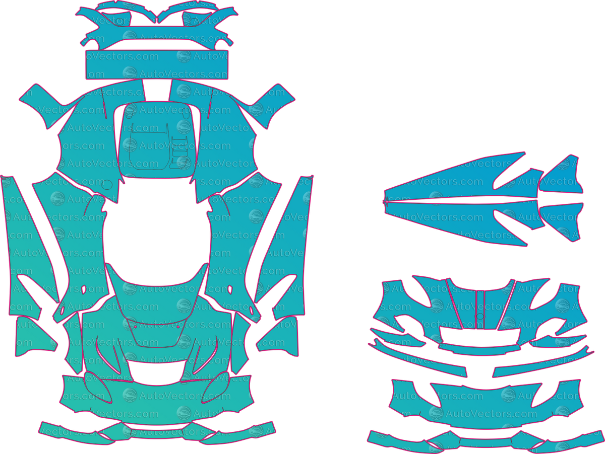 Lotus 3-Eleven (From 2016) Roadster – pre-cut PPF pattern templates, instant digital download vector cut files (CDR, AI, PDF, SVG)