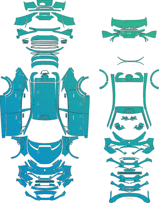 Lotus Eletre R Typ 133 (From 2023) SUV pre-cut PPF vector template download