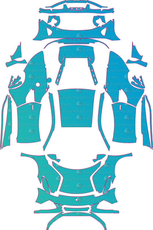 Lotus Emira Base (From 2023) Coupe – pre-cut PPF pattern templates, instant digital download vector cut files (CDR, AI, PDF, SVG)