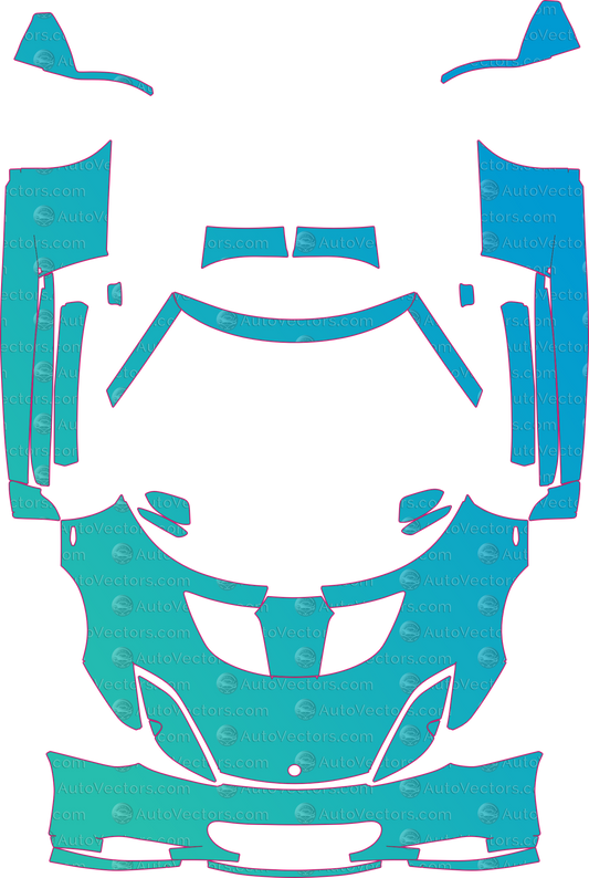 Lotus Evora 122 (From 2009) Coupe – pre-cut PPF pattern templates, instant digital download vector cut files (CDR, AI, PDF, SVG)