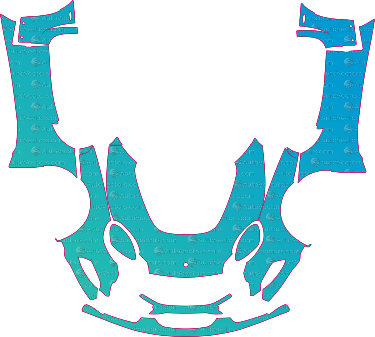 Lotus Exige 390 Sport (From 2021) Coupe – pre-cut PPF pattern templates, instant digital download vector cut files (CDR, AI, PDF, SVG)