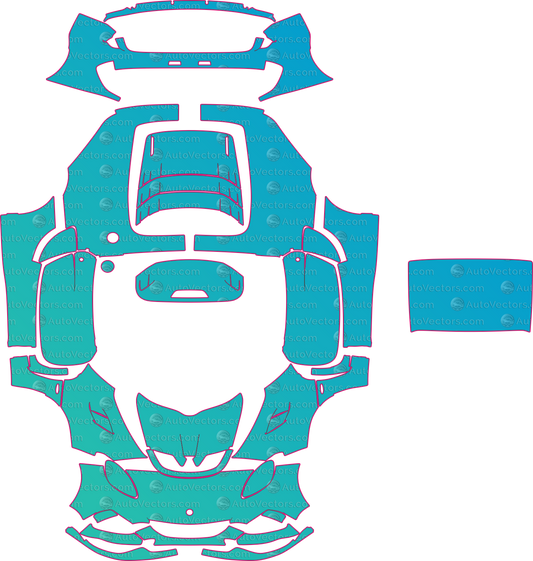 Lotus Exige Cup 430 (From 2018) Coupe – pre-cut PPF pattern templates, instant digital download vector cut files (CDR, AI, PDF, SVG)