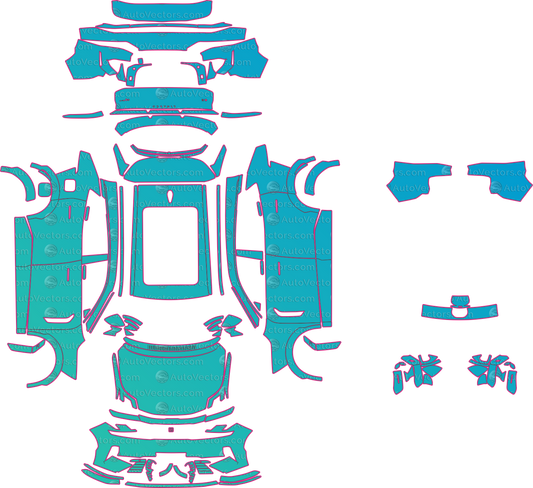 Lynk & Co 08 Base (From 2026) SUV – pre-cut PPF pattern templates, instant digital download vector cut files (CDR, AI, PDF, SVG)