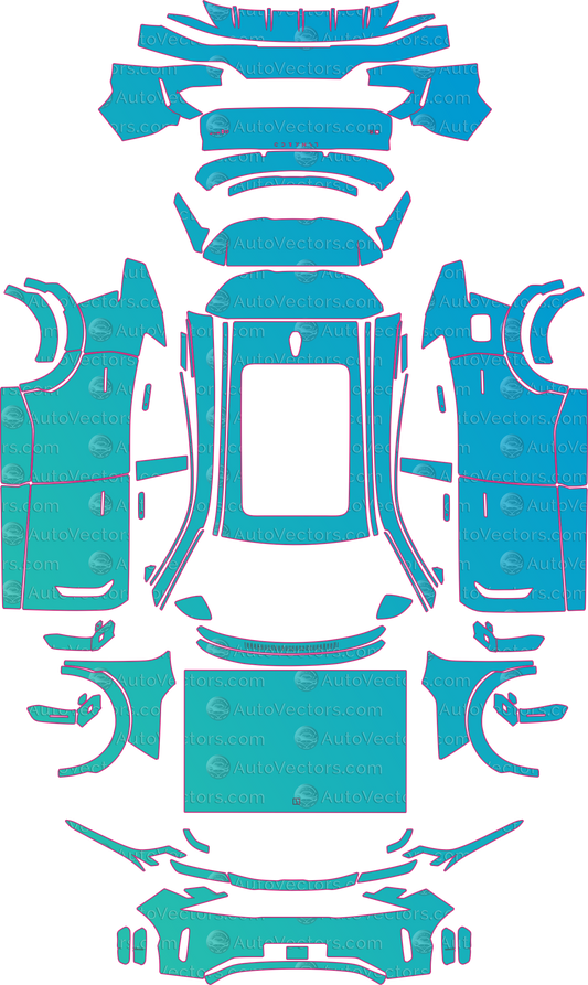 Lynk & Co 08 EM-P Base (From 2025) SUV – pre-cut PPF pattern templates, instant digital download vector cut files (CDR, AI, PDF, SVG)