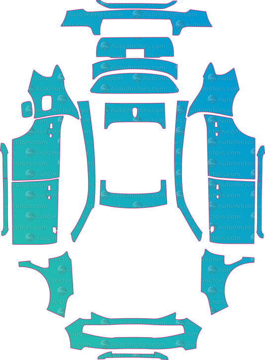 Lynk & Co 1 Base (2017-2021) SUV – pre-cut PPF pattern templates, instant digital download vector cut files (CDR, AI, PDF, SVG)