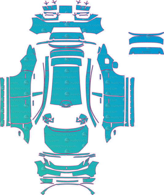 Lynk & Co 10 Base (From 2025) Sedan – pre-cut PPF pattern templates, instant digital download vector cut files (CDR, AI, PDF, SVG)