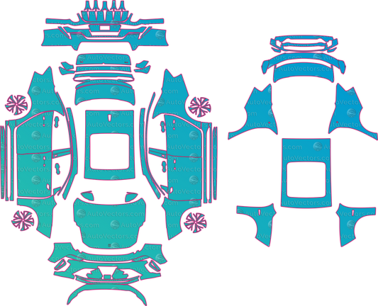 Lynk & Co 3 Base (From 2026) Sedan – pre-cut PPF pattern templates, instant digital download vector cut files (CDR, AI, PDF, SVG)