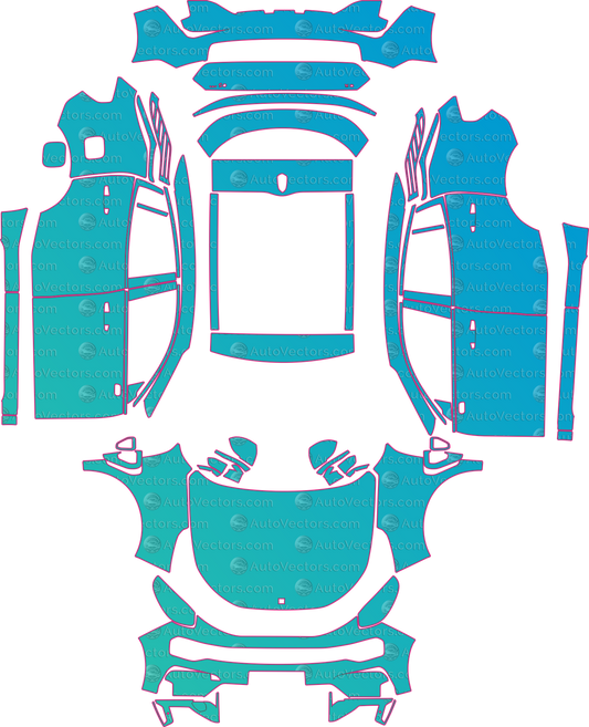 Lynk & Co 5 DCY11 Base (From 2020) SUV – pre-cut PPF pattern templates, instant digital download vector cut files (CDR, AI, PDF, SVG)