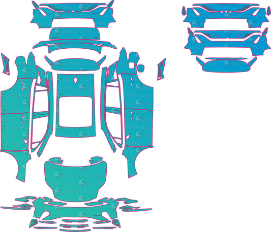 Lynk & Co 6 BX11 Base (From 2025) SUV – pre-cut PPF pattern templates, instant digital download vector cut files (CDR, AI, PDF, SVG)
