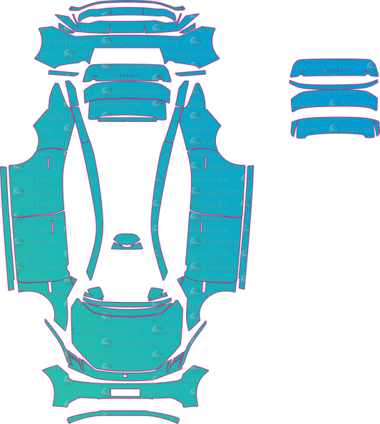 Lynk & Co Z10 Base (From 2024) Sedan – pre-cut PPF pattern templates, instant digital download vector cut files (CDR, AI, PDF, SVG)