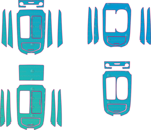 Maserati Ghibli M157 Base (From 2014) Interior – interior pre-cut PPF pattern templates, instant digital download vector cut files (CDR, AI, PDF, SVG)