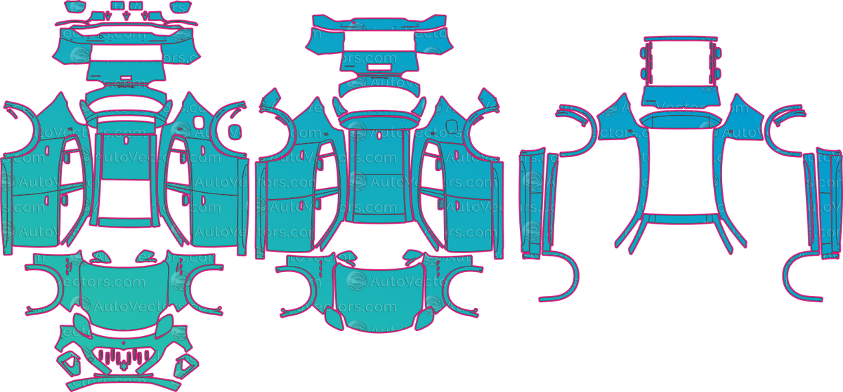 Maserati Grecale Folgore (From 2024) SUV – pre-cut PPF pattern templates, instant digital download vector cut files (CDR, AI, PDF, SVG)