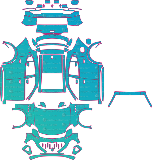 Maserati Grecale Folgore (From 2025) SUV – pre-cut PPF pattern templates, instant digital download vector cut files (CDR, AI, PDF, SVG)