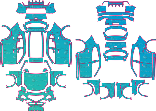 Maserati Grecale GT (From 2023) SUV – pre-cut PPF pattern templates, instant digital download vector cut files (CDR, AI, PDF, SVG)