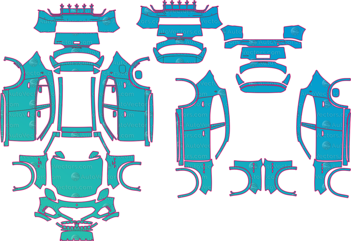 Maserati Grecale GT v2 (From 2023) SUV – pre-cut PPF pattern templates, instant digital download vector cut files (CDR, AI, PDF, SVG)