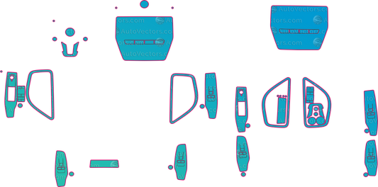 Maserati Grecale M182 Base (From 2022) SUV Interior – interior pre-cut PPF pattern templates, instant digital download vector cut files (CDR, AI, PDF, SVG)
