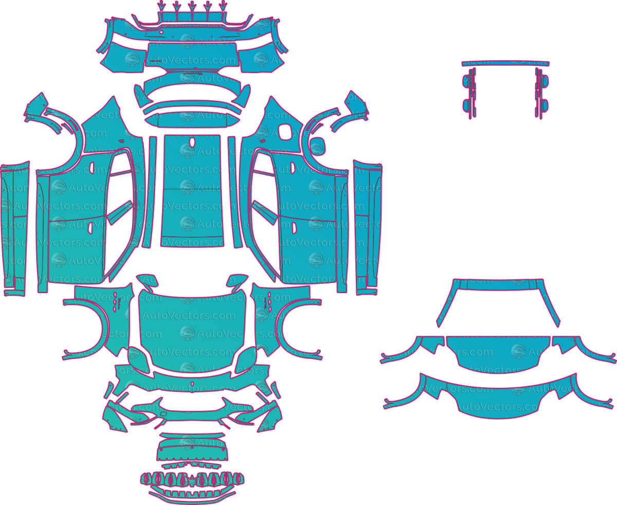 Maserati Grecale Modena v2 (From 2023) SUV – pre-cut PPF pattern templates, instant digital download vector cut files (CDR, AI, PDF, SVG)