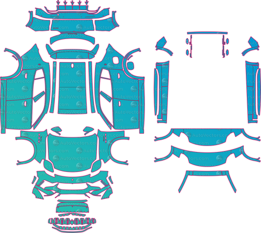 Maserati Grecale Modena v3 (From 2023) SUV – pre-cut PPF pattern templates, instant digital download vector cut files (CDR, AI, PDF, SVG)