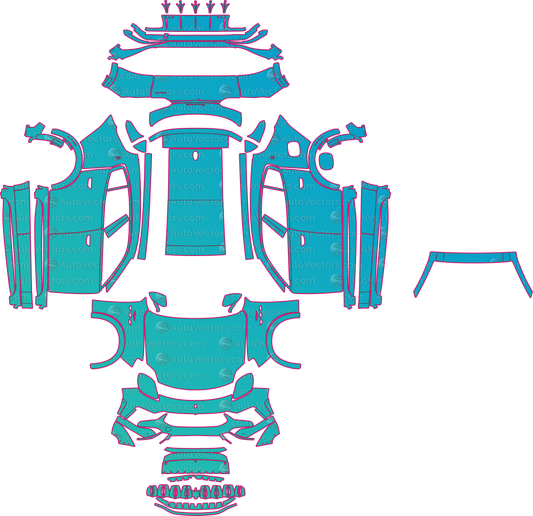 Maserati Grecale Trofeo (From 2027) SUV – pre-cut PPF pattern templates, instant digital download vector cut files (CDR, AI, PDF, SVG)