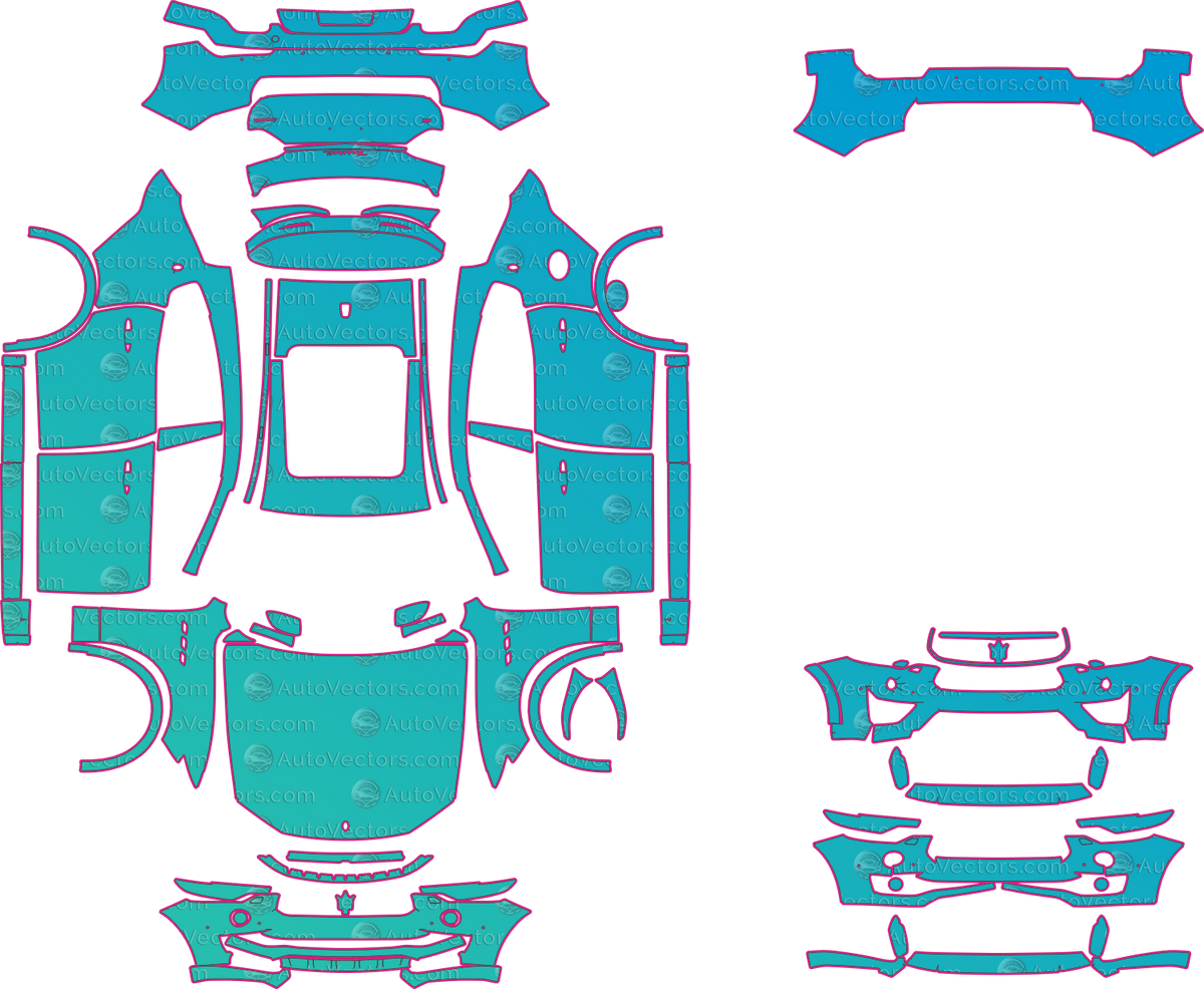 Maserati Levante M161 GT (From 2022) SUV – pre-cut PPF pattern templates, instant digital download vector cut files (CDR, AI, PDF, SVG)