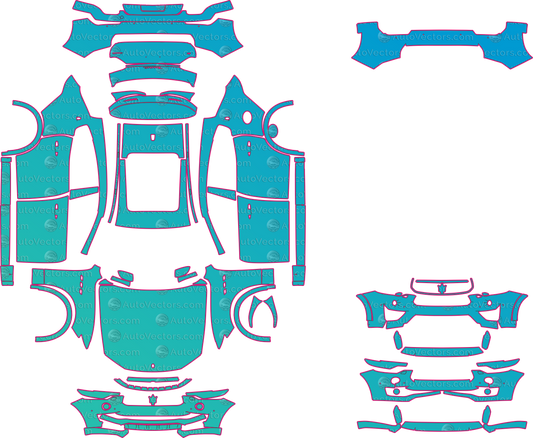 Maserati Levante M161 GT (From 2022) SUV – pre-cut PPF pattern templates, instant digital download vector cut files (CDR, AI, PDF, SVG)