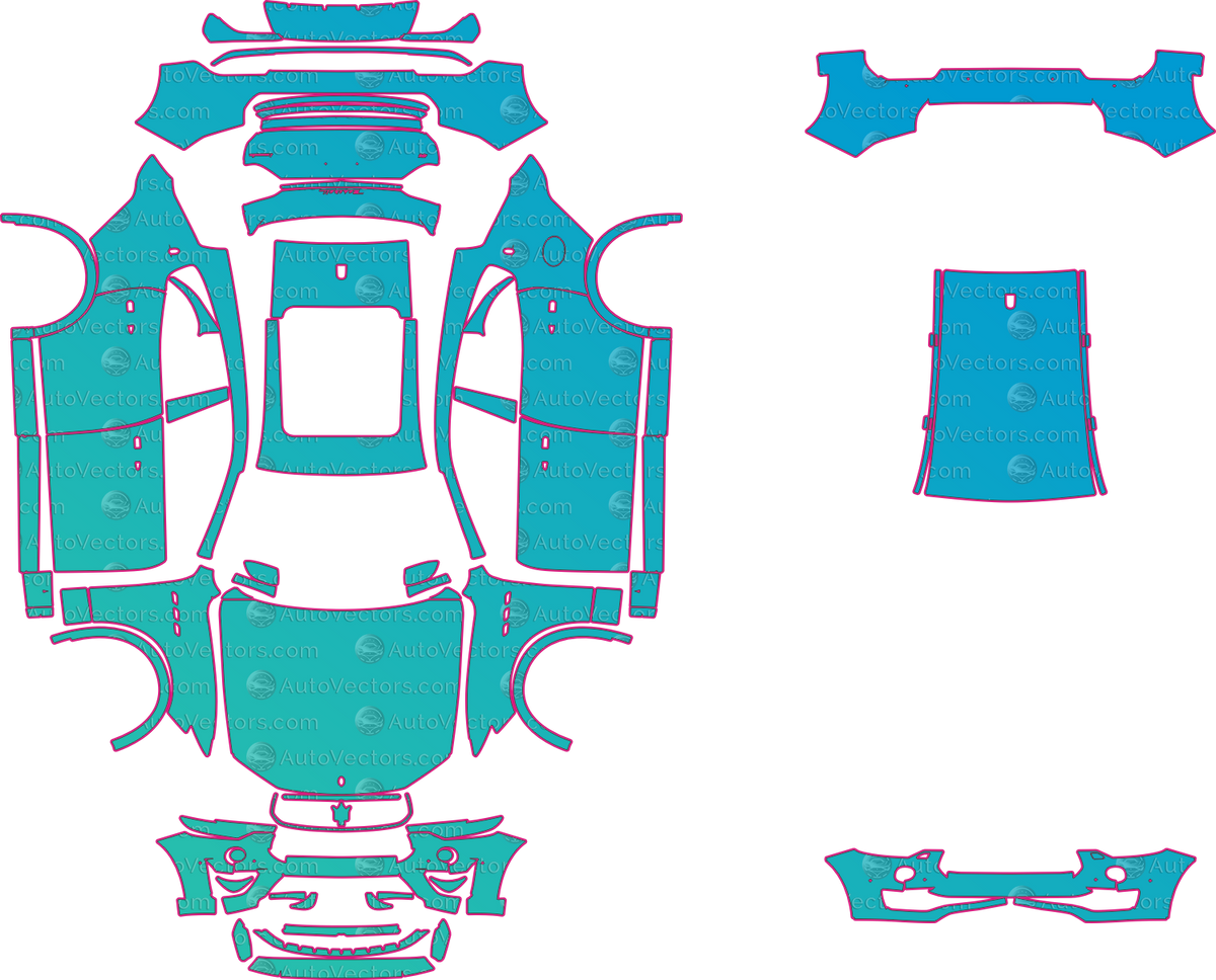Maserati Levante Modena (From 2022) SUV – pre-cut PPF pattern templates, instant digital download vector cut files (CDR, AI, PDF, SVG)